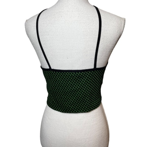 Zara Crop Top Womens M/L Jacquard Festival Sunny Grunge Punk Goth Y2K Party - Picture 5 of 10